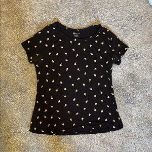 Women's Black Mushroom Top